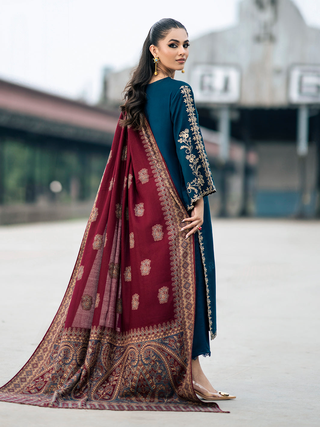 Izel | Musafir Embroidered Winter Collection 24 |  VASL by Izel - Designer Dress - Type: Casual - Available at Libayah - 100% Original