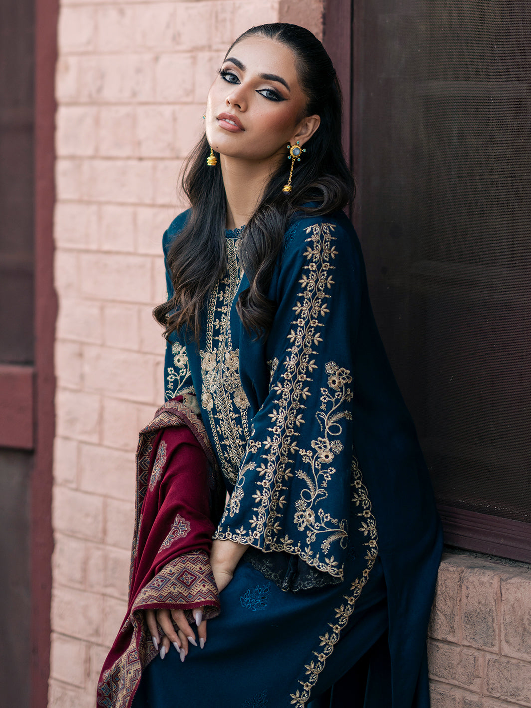 Izel | Musafir Embroidered Winter Collection 24 |  VASL by Izel - Designer Dress - Type: Casual - Available at Libayah - 100% Original