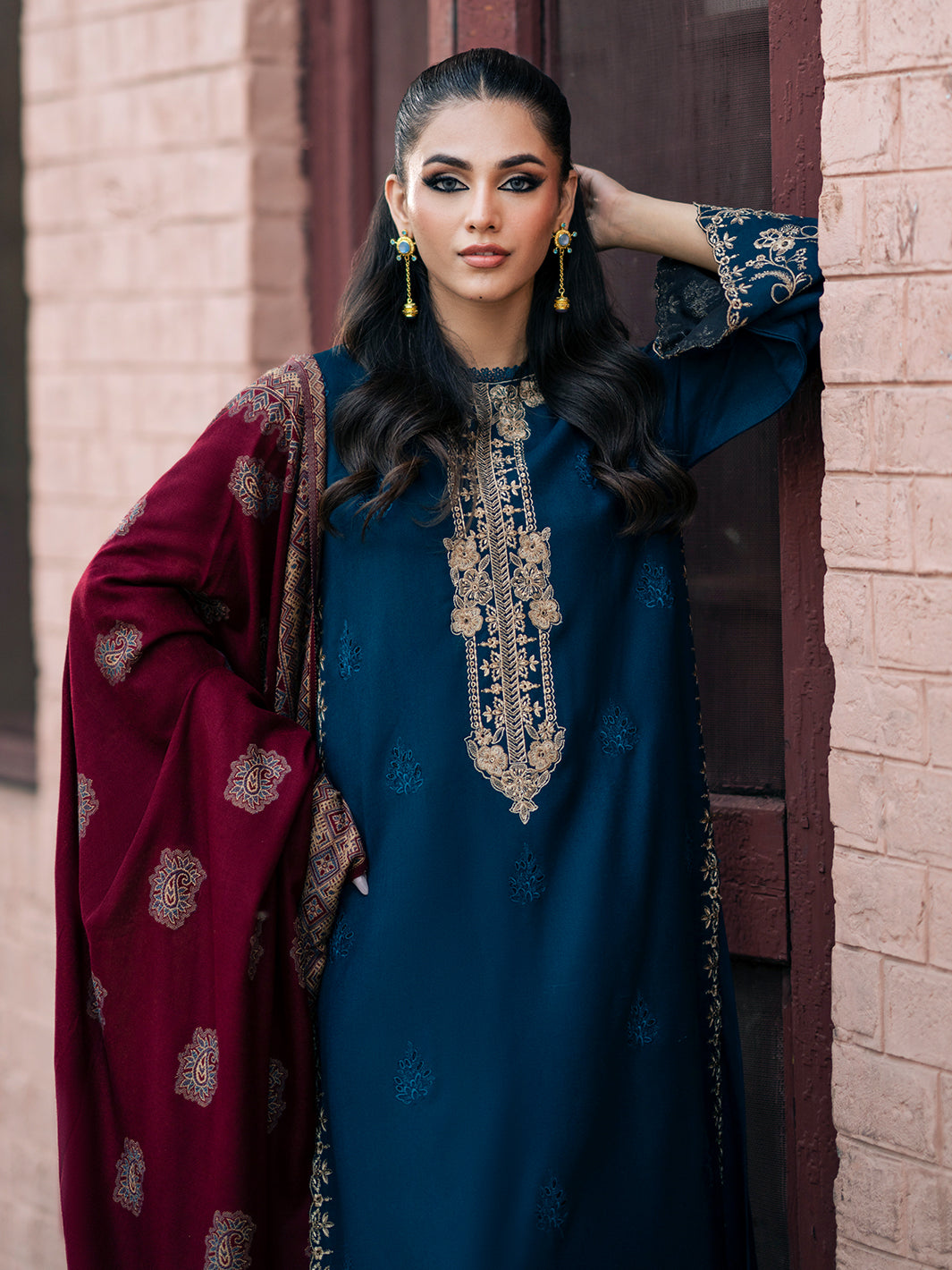 Izel | Musafir Embroidered Winter Collection 24 |  VASL by Izel - Designer Dress - Type: Casual - Available at Libayah - 100% Original