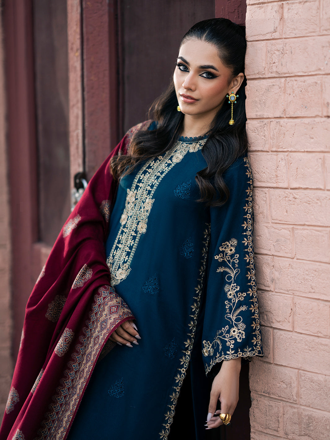 Izel | Musafir Embroidered Winter Collection 24 |  VASL by Izel - Designer Dress - Type: Casual - Available at Libayah - 100% Original