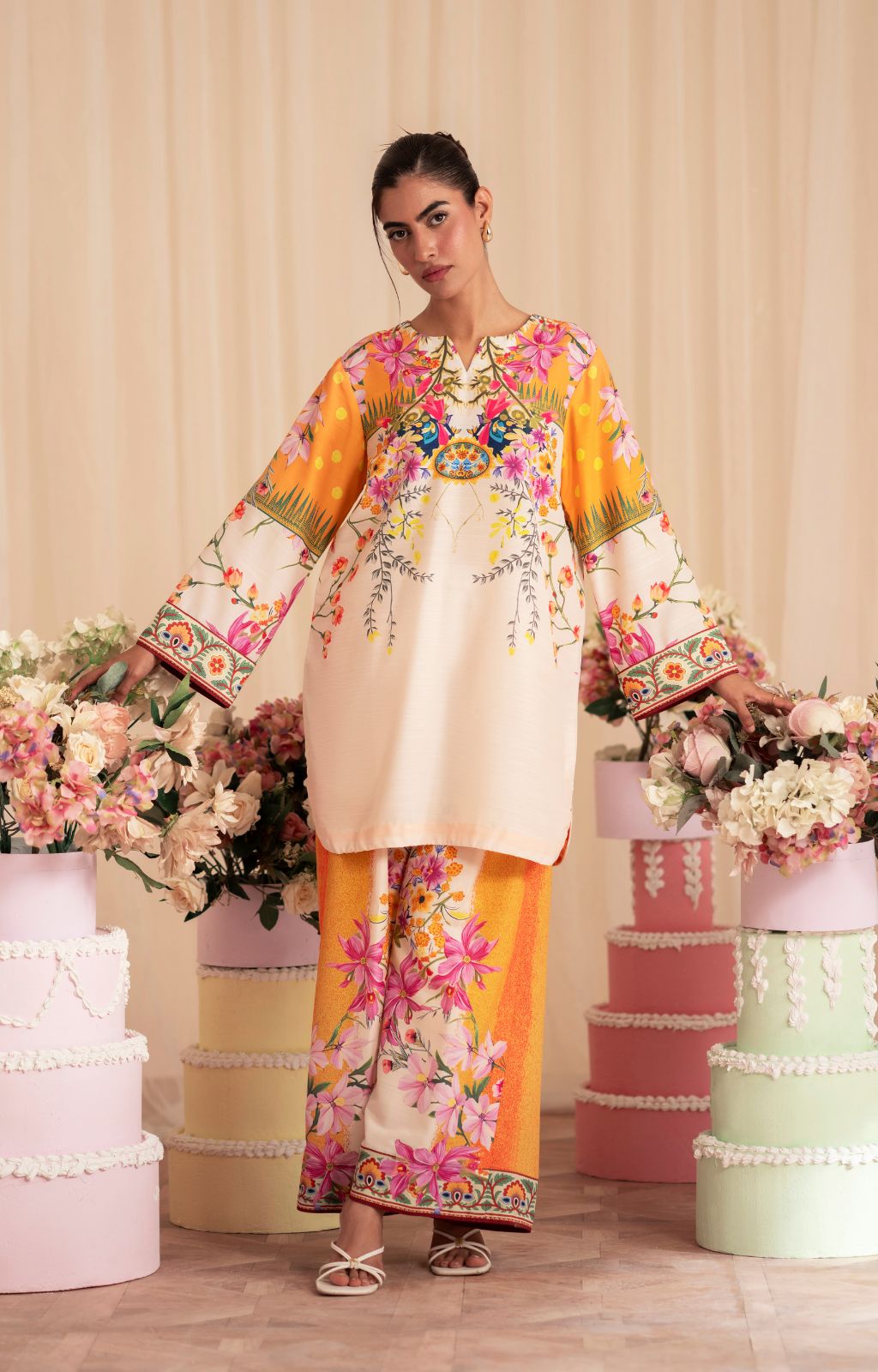 Inayat | Cords 25 | Marigold by Inayat - Designer Dress  - Type : Ladies Clothes - Available at Libayah - 100% Original 