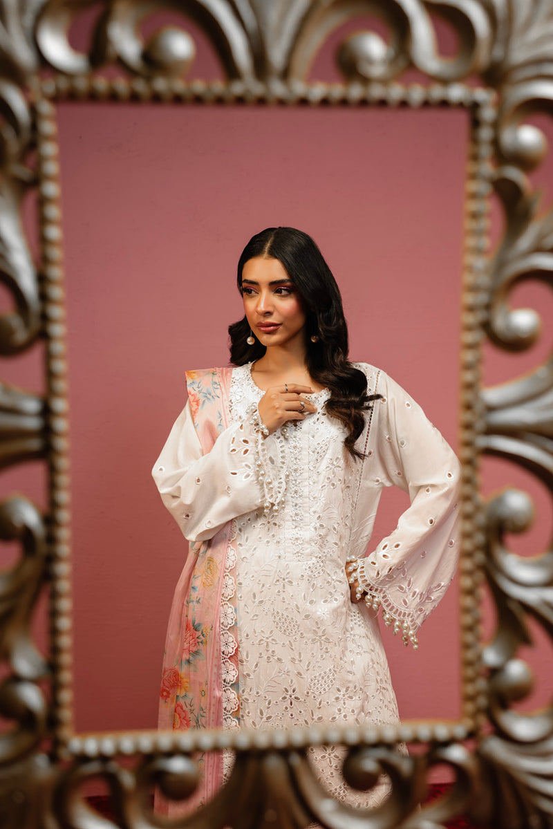 Al Karam | Schiffli Capsule | RTS | SHIRT, TROUSER & DUPATTA 8 by Al Karam - Designer Dress  - Type : Ladies Clothes - Available at Libayah - 100% Original 