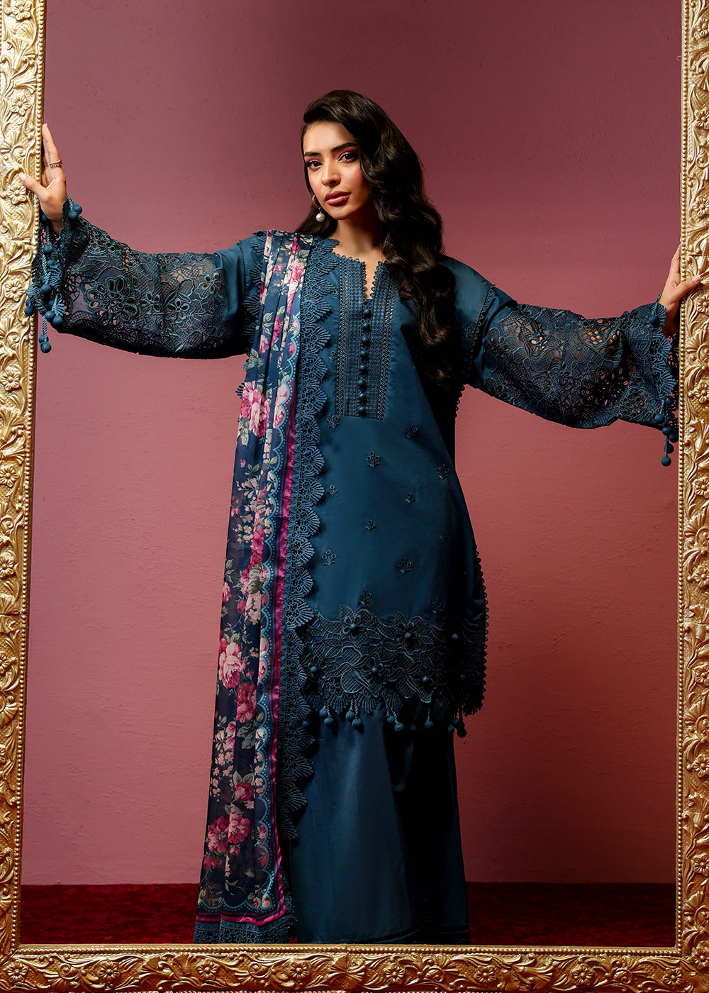 Al Karam | Schiffli Capsule | RTS | SHIRT, TROUSER & DUPATTA 3 by Al Karam - Designer Dress  - Type : Ladies Clothes - Available at Libayah - 100% Original 