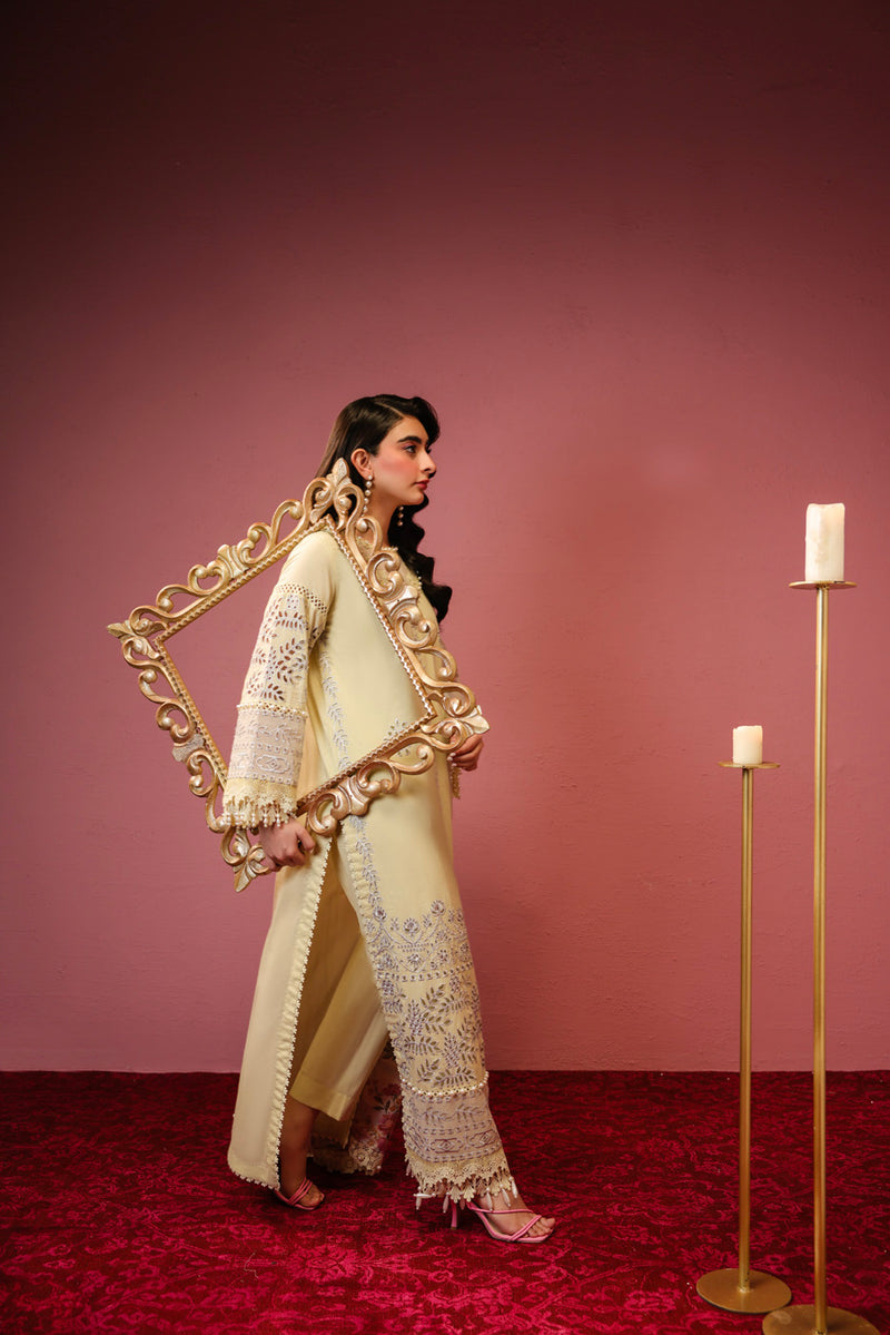 Al Karam | Schiffli Capsule | RTS | SHIRT, TROUSER & DUPATTA 4 by Al Karam - Designer Dress  - Type : Ladies Clothes - Available at Libayah - 100% Original 