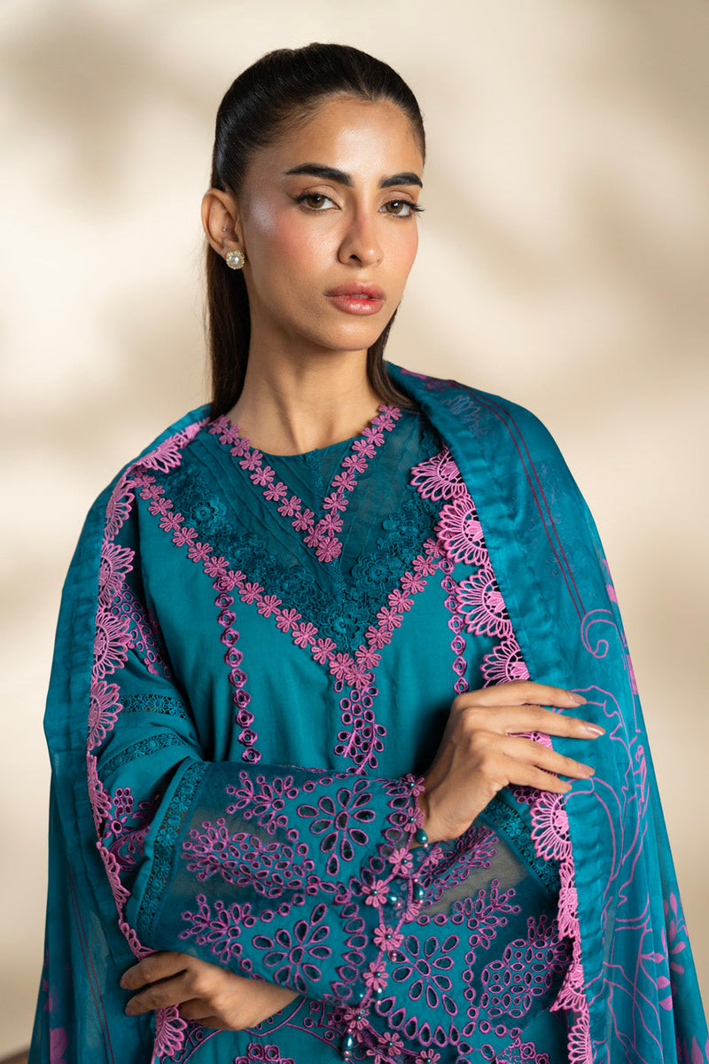 Al Karam | Schiffli Capsule | RTS | SHIRT, TROUSER & DUPATTA 5 by Al Karam - Designer Dress  - Type : Ladies Clothes - Available at Libayah - 100% Original 