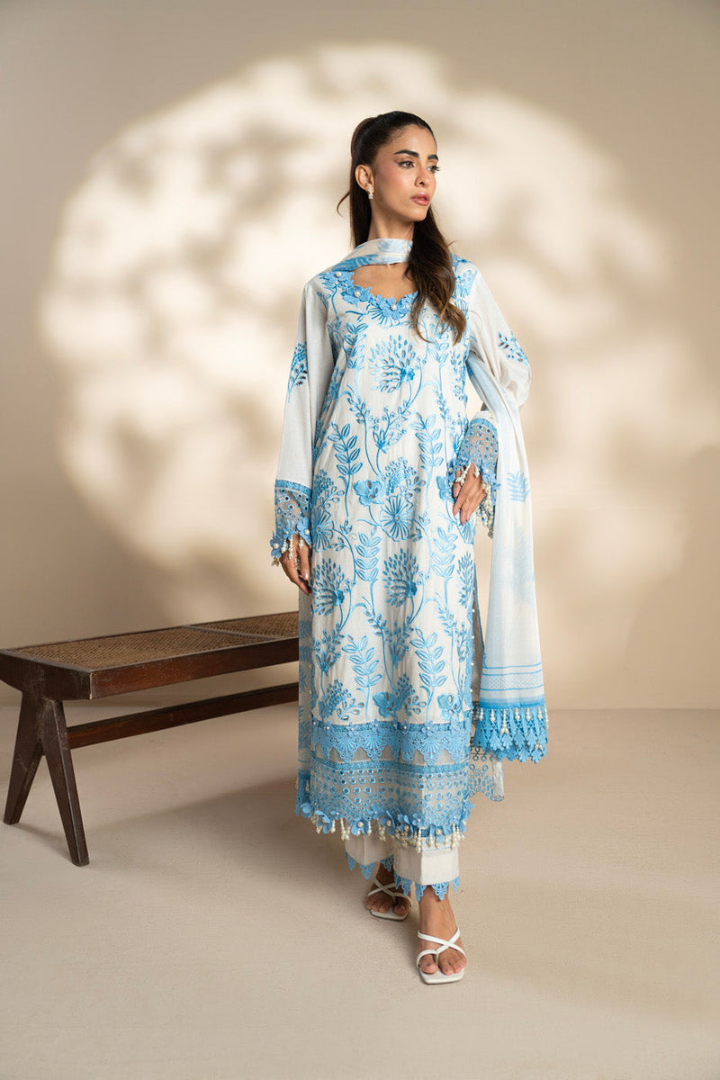 Al Karam | Schiffli Capsule | RTS | SHIRT, TROUSER & DUPATTA 6 by Al Karam - Designer Dress  - Type : Ladies Clothes - Available at Libayah - 100% Original 