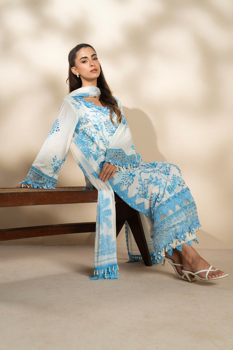 Al Karam | Schiffli Capsule | RTS | SHIRT, TROUSER & DUPATTA 6 by Al Karam - Designer Dress  - Type : Ladies Clothes - Available at Libayah - 100% Original 
