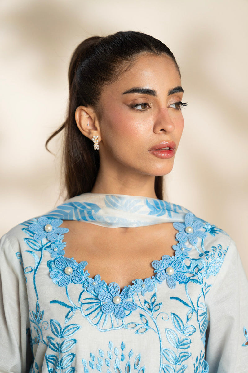 Al Karam | Schiffli Capsule | RTS | SHIRT, TROUSER & DUPATTA 6 by Al Karam - Designer Dress  - Type : Ladies Clothes - Available at Libayah - 100% Original 