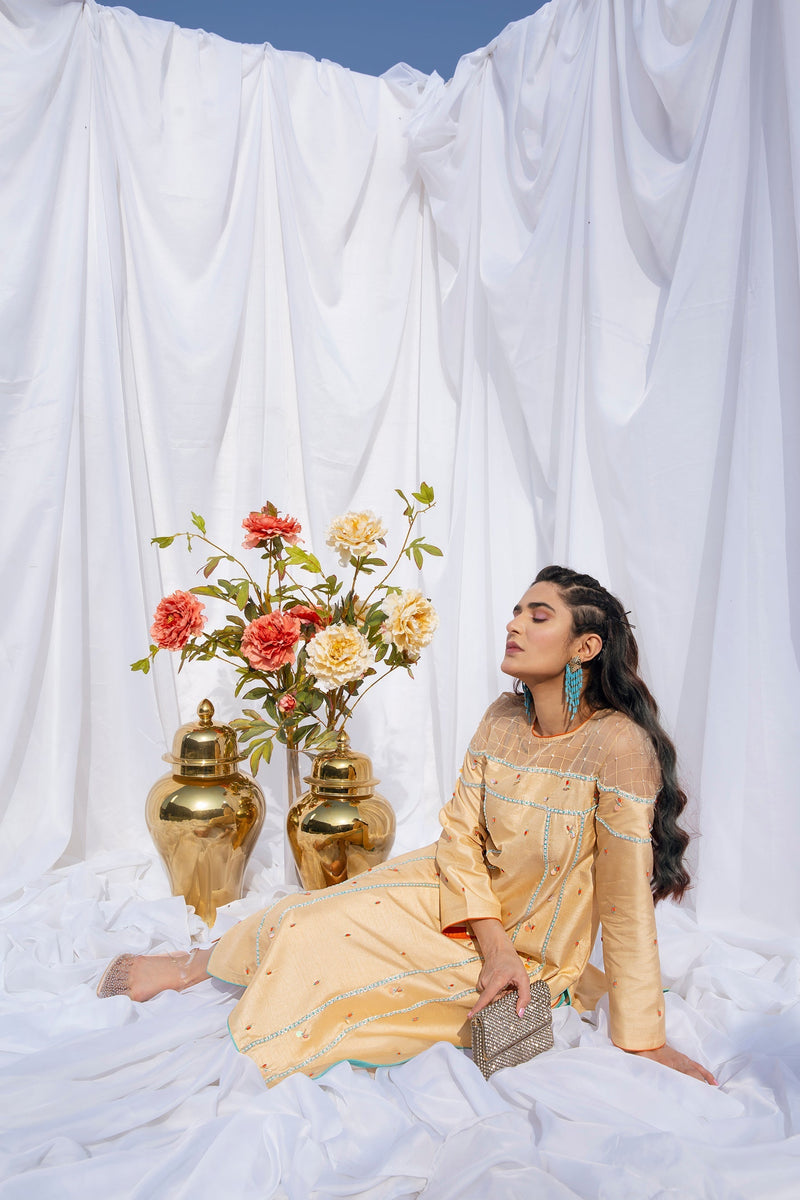 Hana | Viridity Ready to Wear | Marigold -VRT-008 by Hana - Designer Dress - Type: Ladies Clothes - Available at Libayah - 100% Original