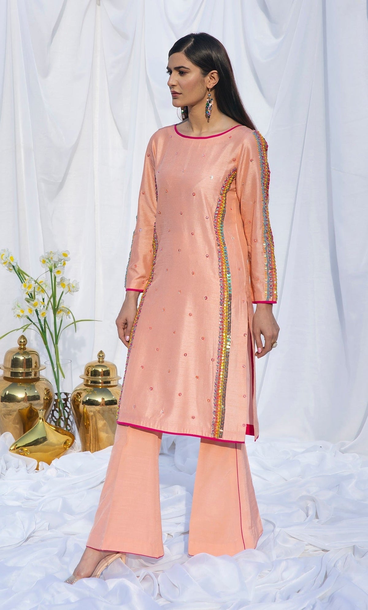 Hana | Viridity Ready to Wear | SALMON-VRT-001 by Hana - Designer Dress - Type: Ladies Clothes - Available at Libayah - 100% Original