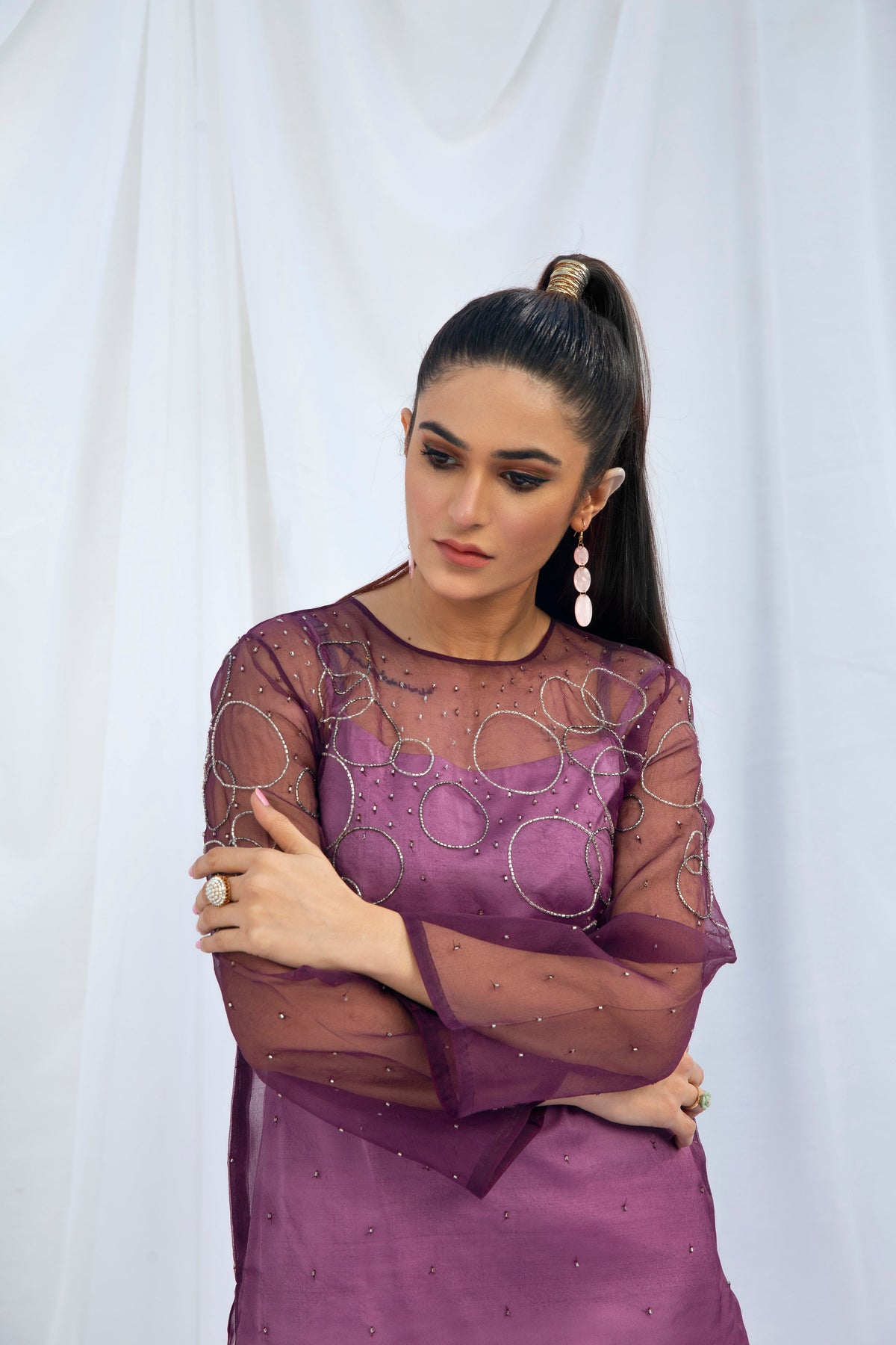 Hana | Viridity Ready to Wear | Peri-Winkle -VRT-010 by Hana - Designer Dress - Type: Ladies Clothes - Available at Libayah - 100% Original