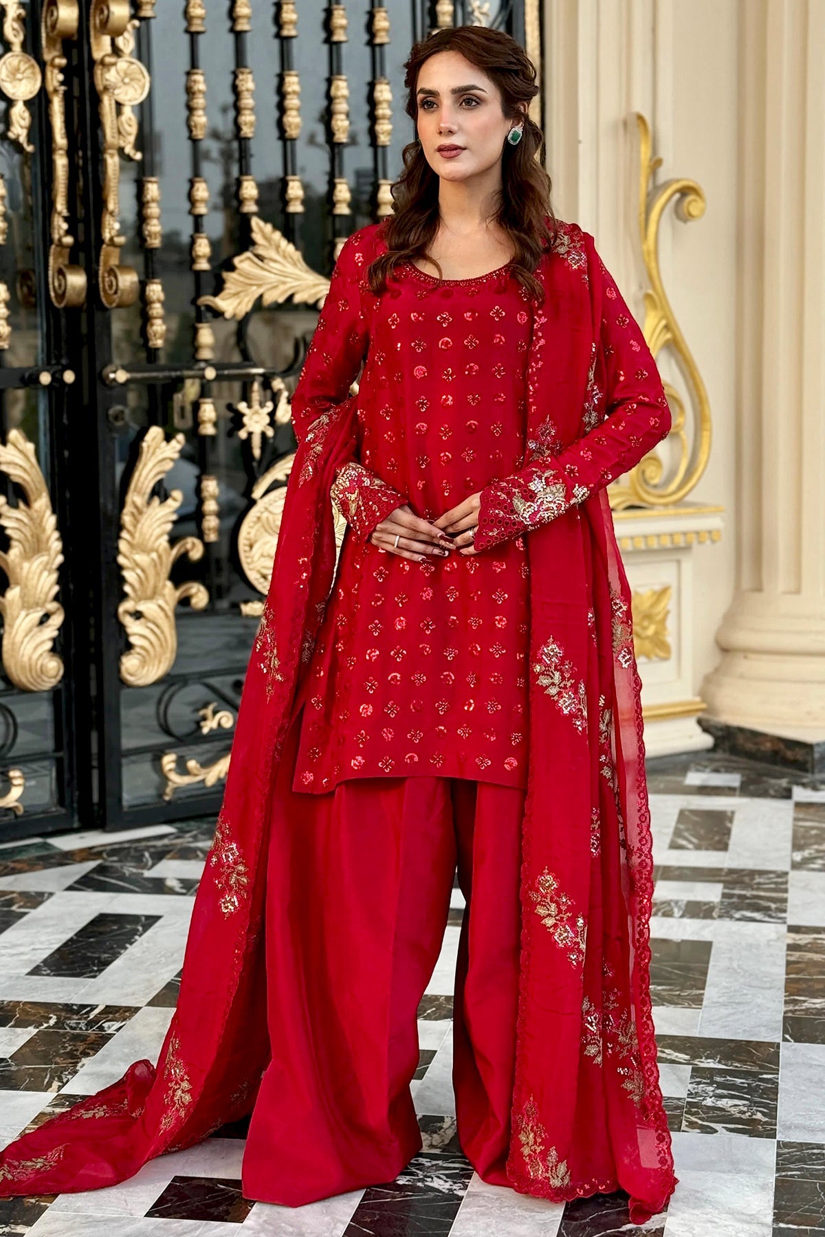Mina Kashif | Loona Lawn 25 | Ruby by Mina Kashif - Designer Dress - Type: Ladies Clothes - Available at Libayah - 100% Original