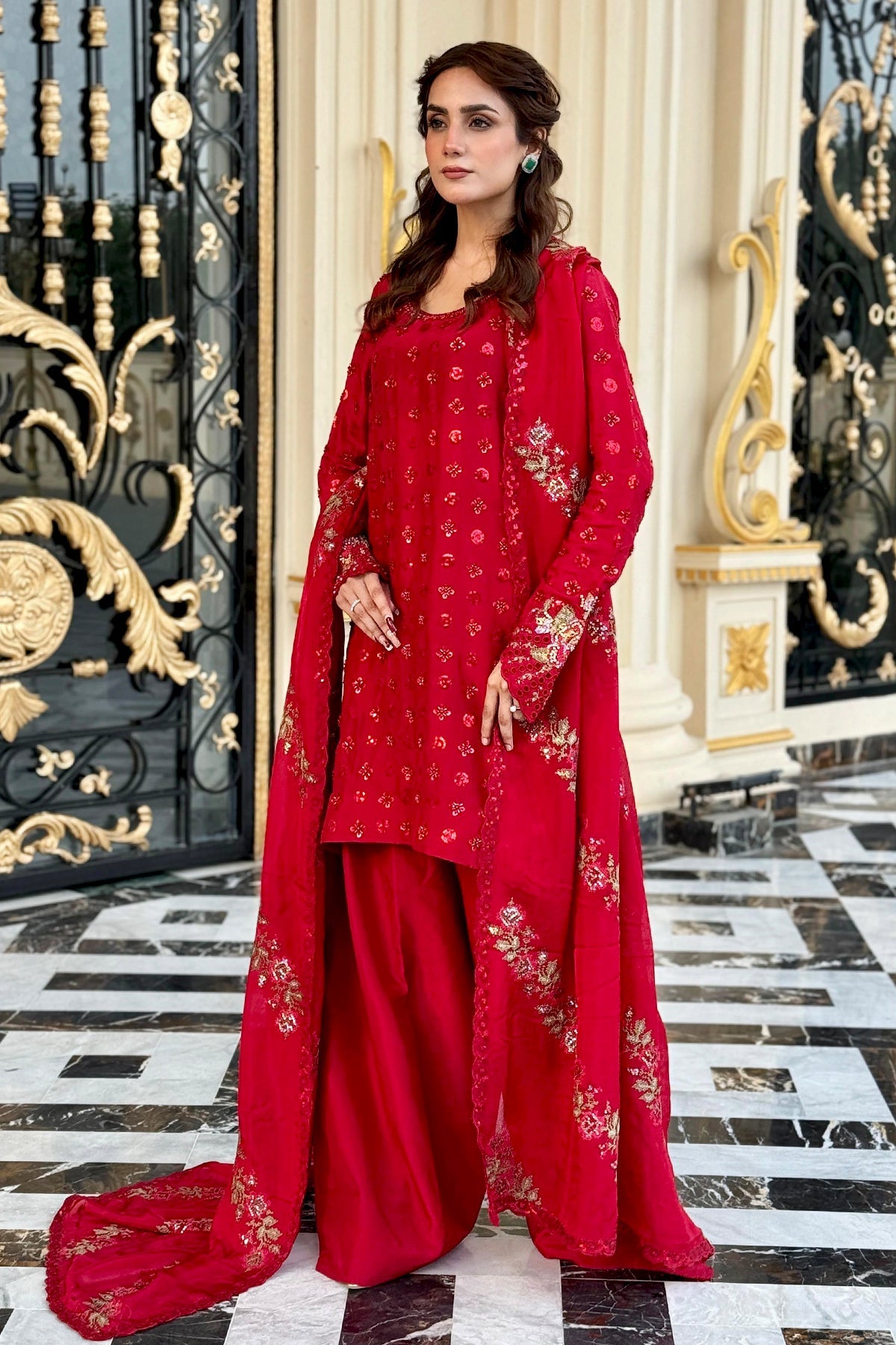 Mina Kashif | Loona Lawn 25 | Ruby by Mina Kashif - Designer Dress - Type: Ladies Clothes - Available at Libayah - 100% Original