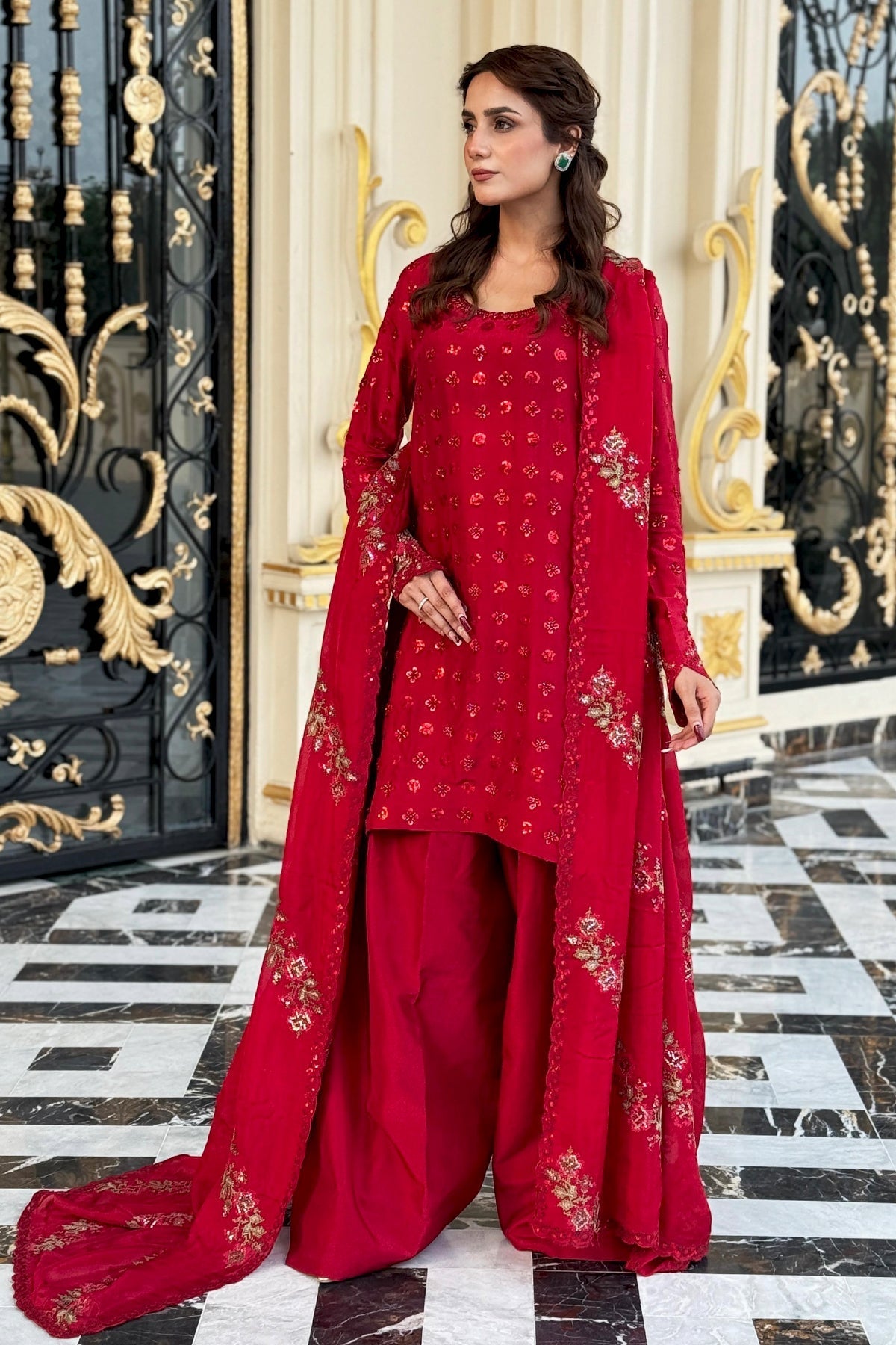 Mina Kashif | Loona Lawn 25 | Ruby by Mina Kashif - Designer Dress - Type: Ladies Clothes - Available at Libayah - 100% Original