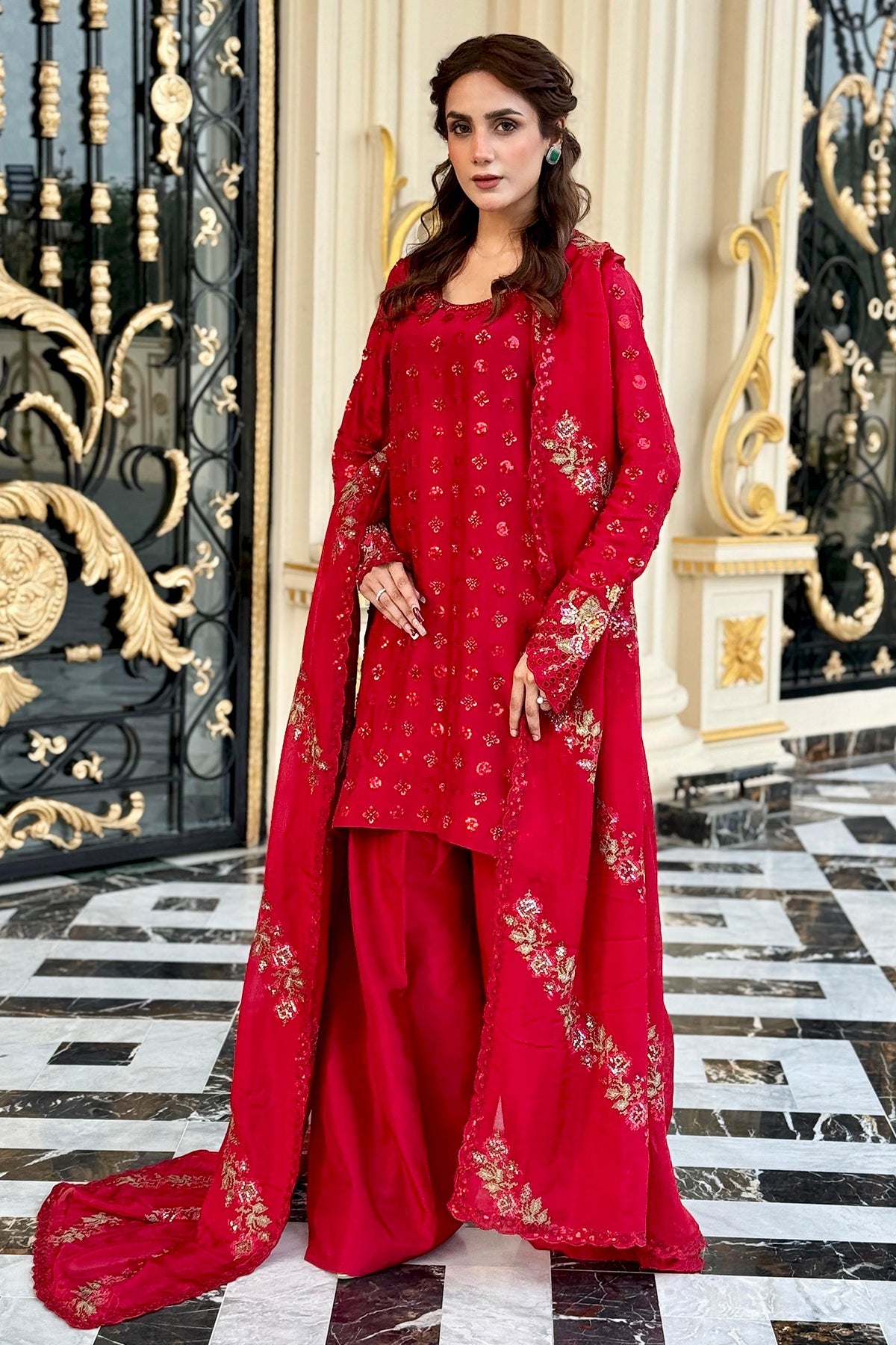 Mina Kashif | Loona Lawn 25 | Ruby by Mina Kashif - Designer Dress - Type: Ladies Clothes - Available at Libayah - 100% Original