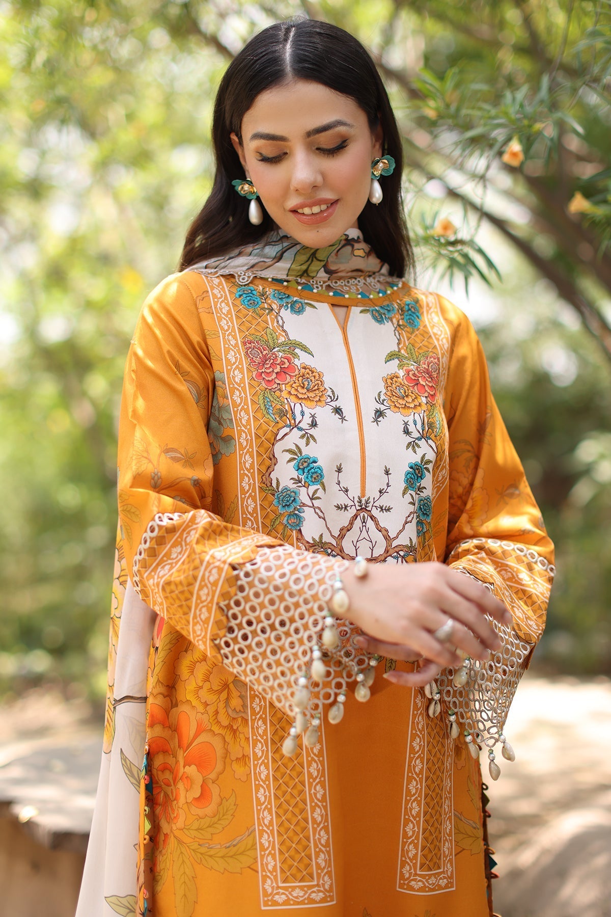 Charizma | Infinity Lawn | 3-PC UNSTITCHED EMBROIDERED LAWN COLLECTION IN6-09 by Charizma - Designer Dress  - Type : Ladies Clothes - Available at Libayah - 100% Original 