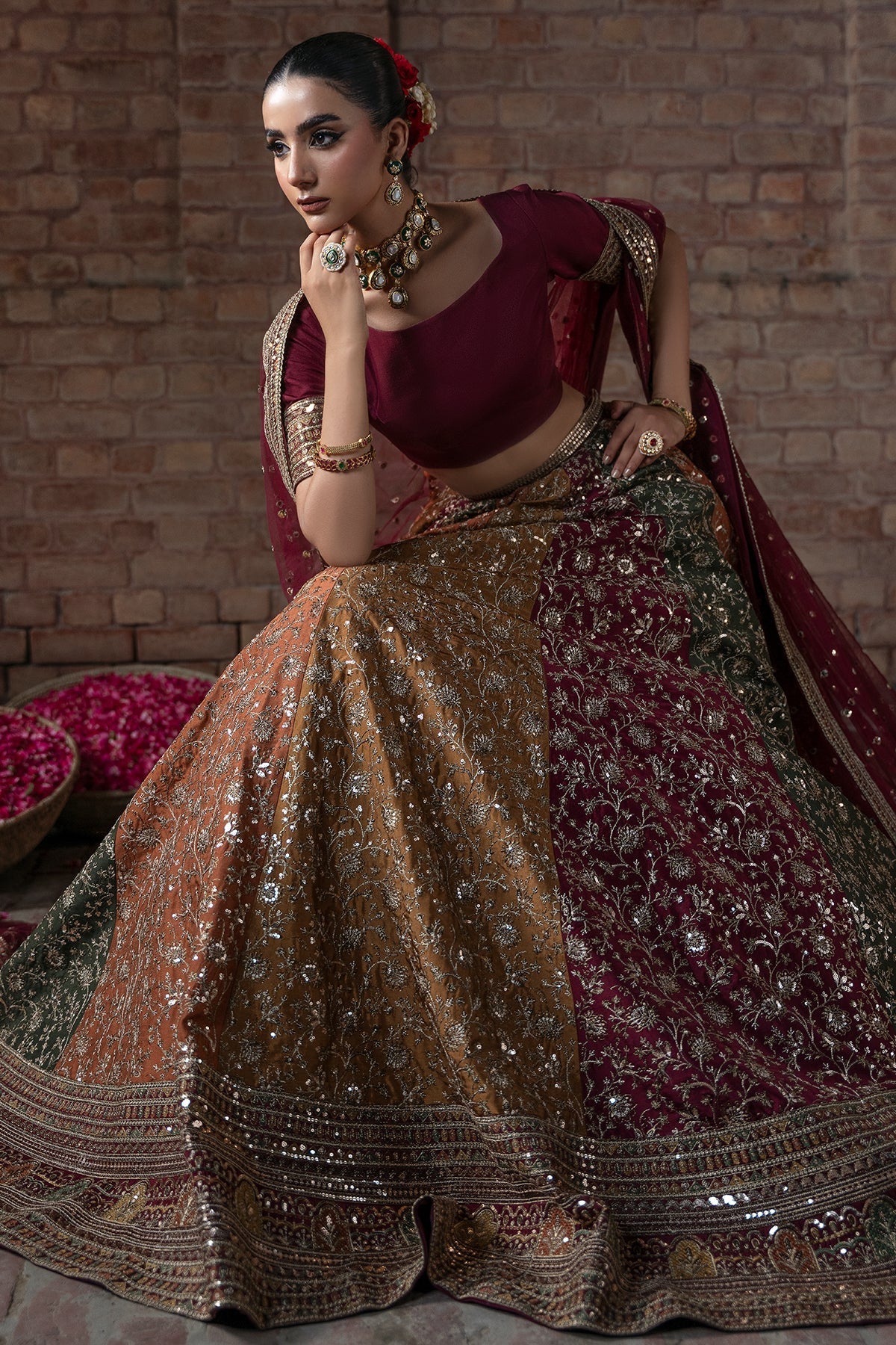 Mina Kashif | Virsa Wedding Formals | Zah-e-naseeb by Mina Kashif - Designer Dress - Type : Ladies Clothes - Available at Libayah - 100% Original 