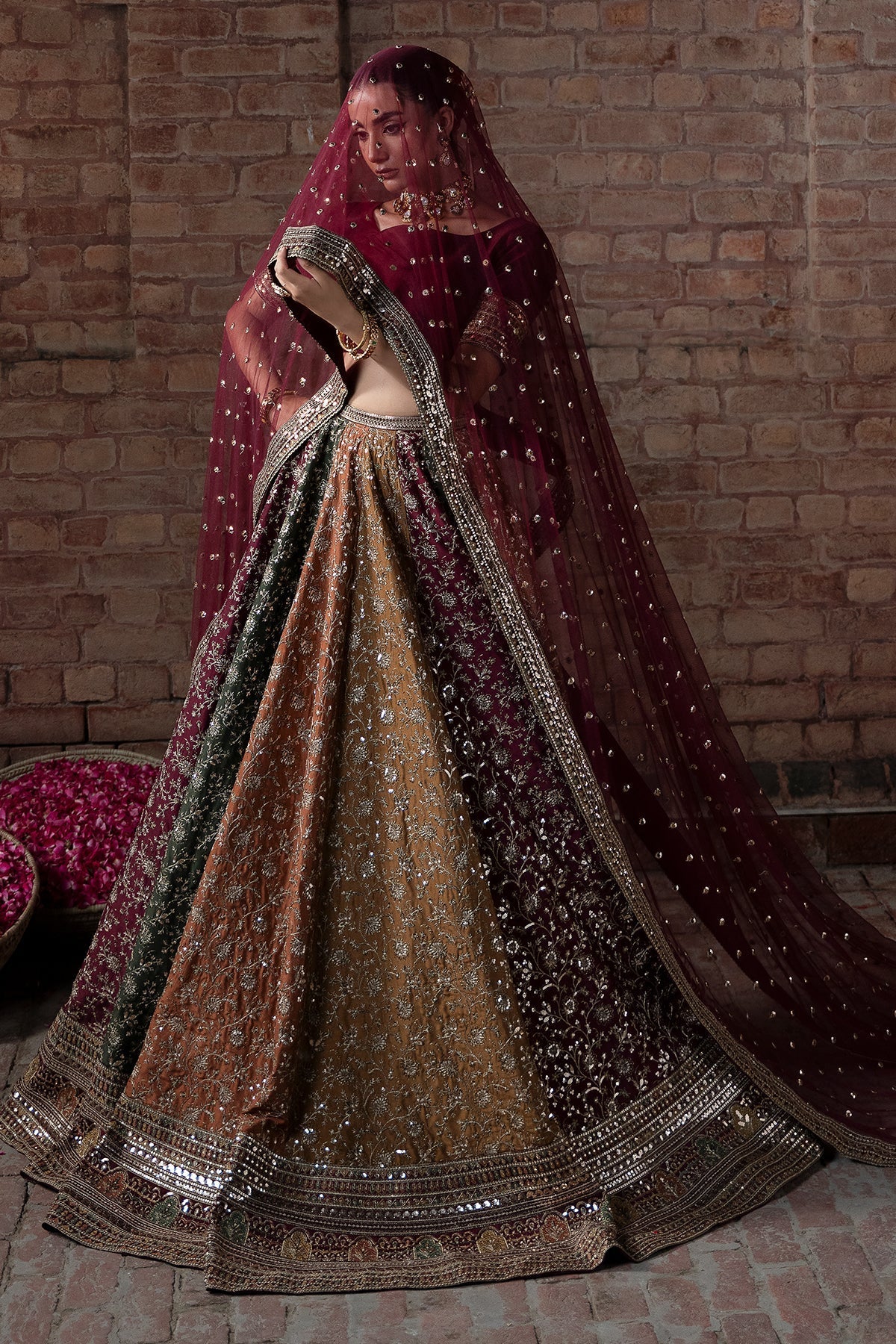 Mina Kashif | Virsa Wedding Formals | Zah-e-naseeb by Mina Kashif - Designer Dress - Type : Ladies Clothes - Available at Libayah - 100% Original 