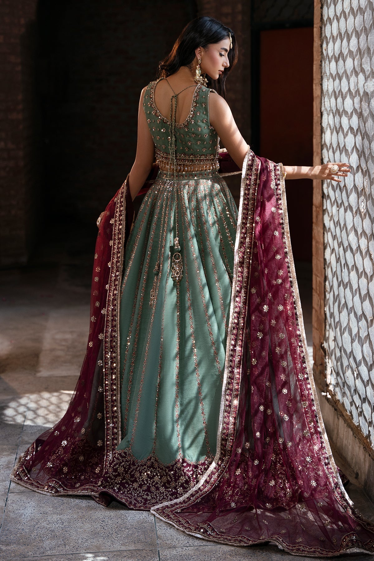 Mina Kashif | Virsa Wedding Formals | Noor-e-saba by Mina Kashif - Designer Dress - Type : Ladies Clothes - Available at Libayah - 100% Original 