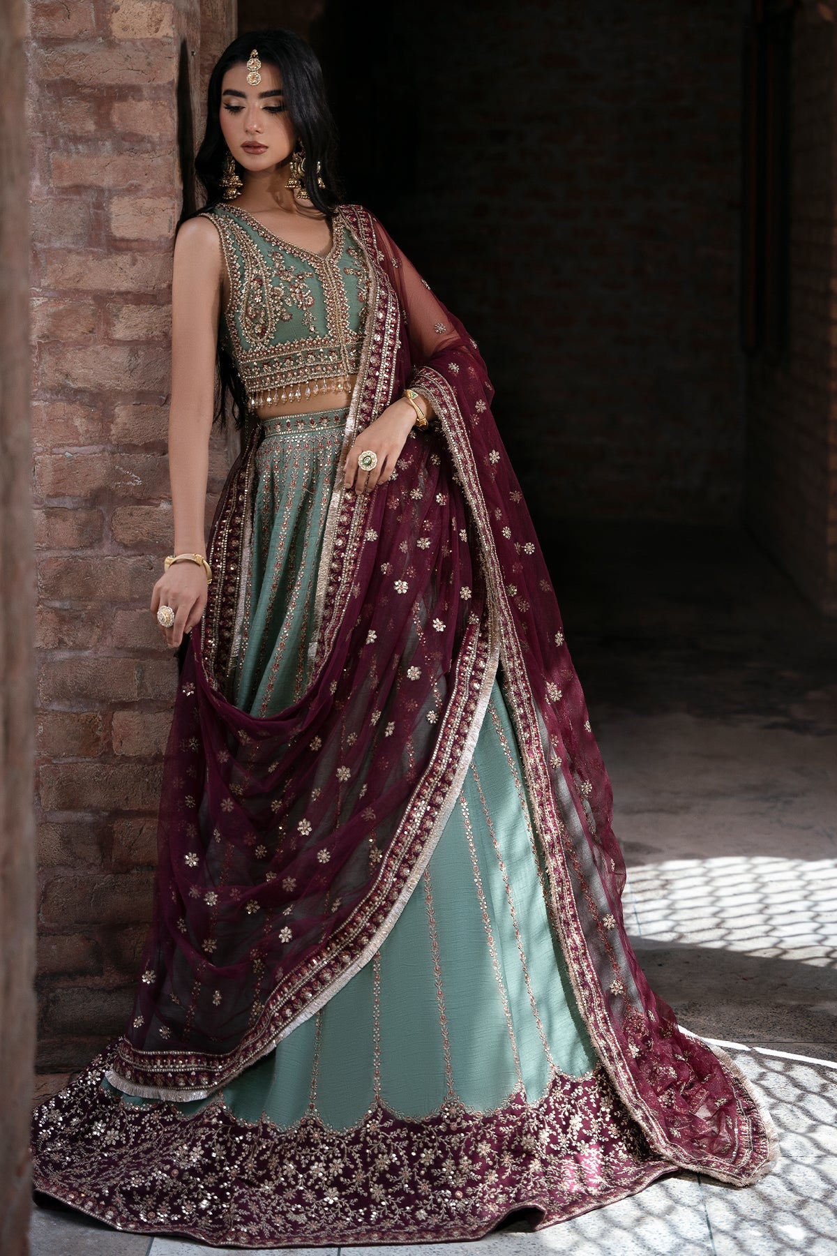 Mina Kashif | Virsa Wedding Formals | Noor-e-saba by Mina Kashif - Designer Dress - Type : Ladies Clothes - Available at Libayah - 100% Original 
