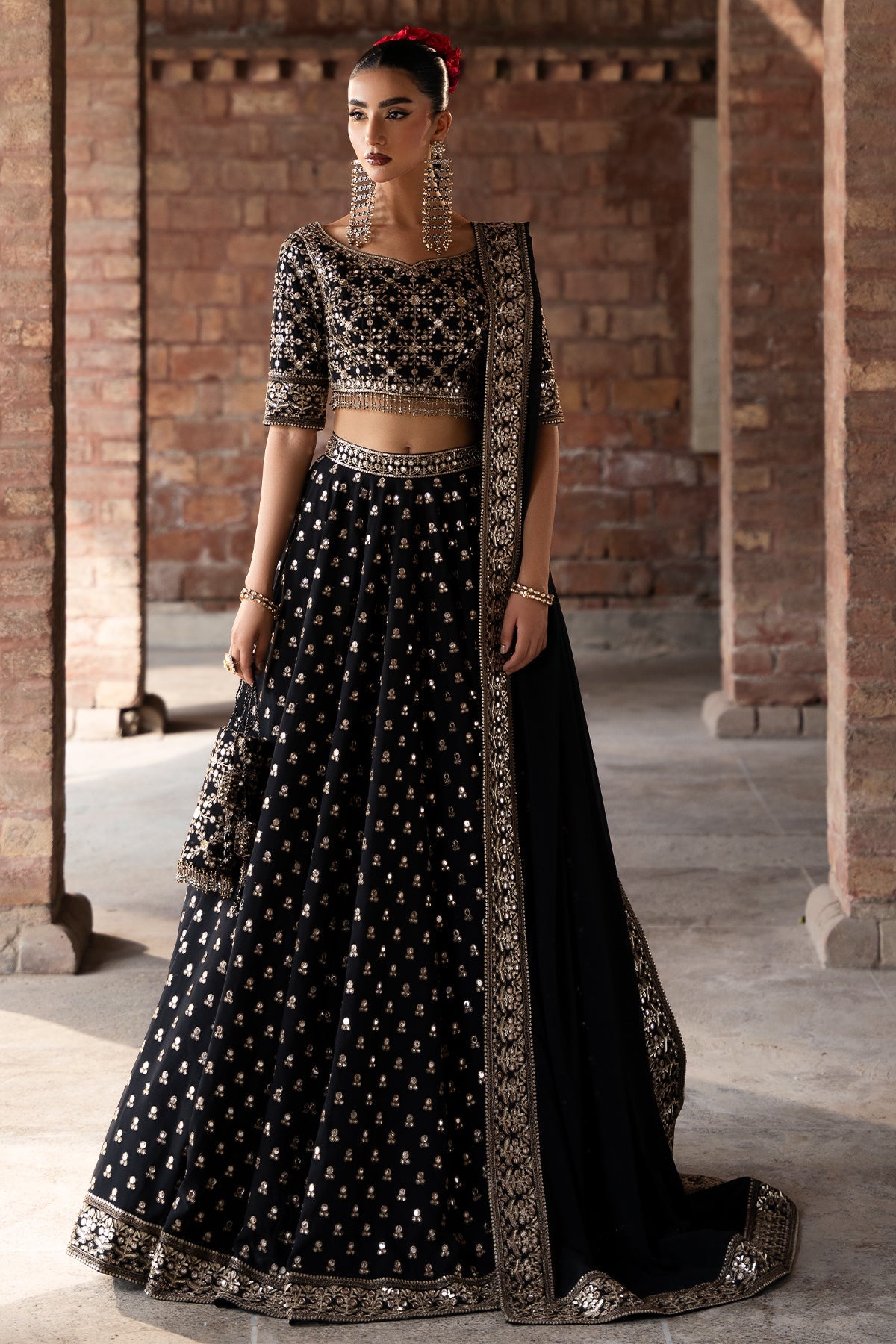 Mina Kashif | Virsa Wedding Formals | Surmayi by Mina Kashif - Designer Dress - Type : Ladies Clothes - Available at Libayah - 100% Original 