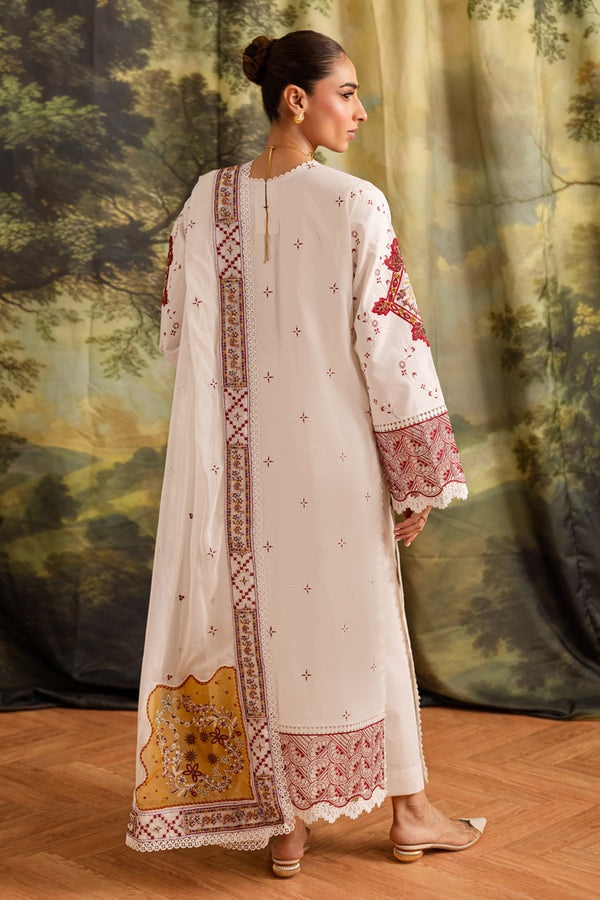 Marjjan | Guzel Lawn | SMC 207-A (White) by Marjjan - Designer Dress  - Type : Ladies Clothes - Available at Libayah - 100% Original 