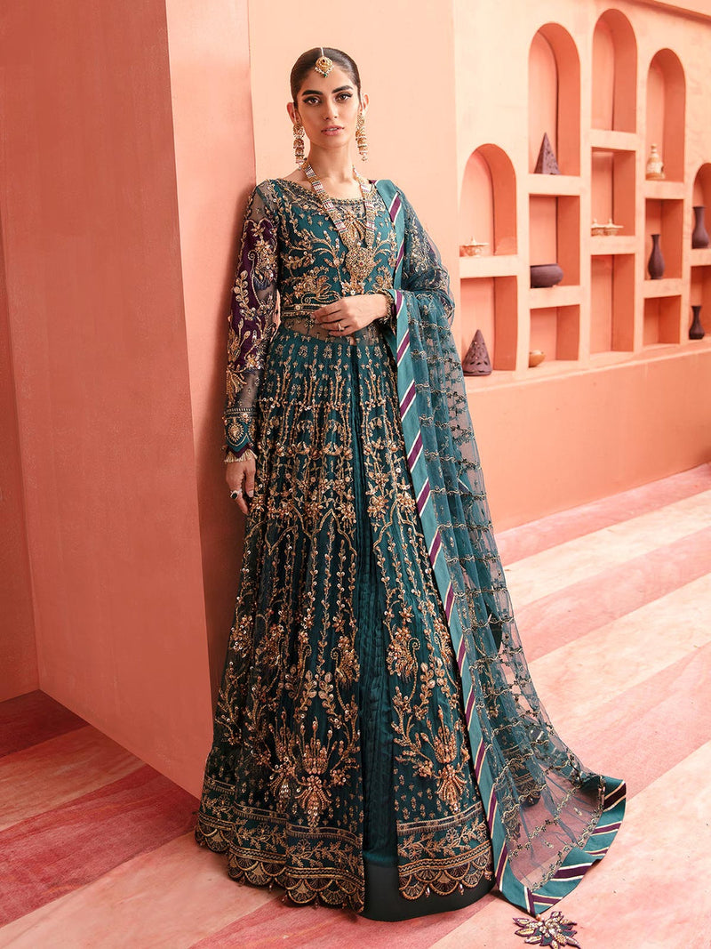 Gulaal | Wedding Formals | AYZEL GL-WS-22V1-27 (PISHWAS AND LEHNGA) by Gulaal - Designer Dress - Type: Ladies Clothes - Available at Libayah - 100% Original