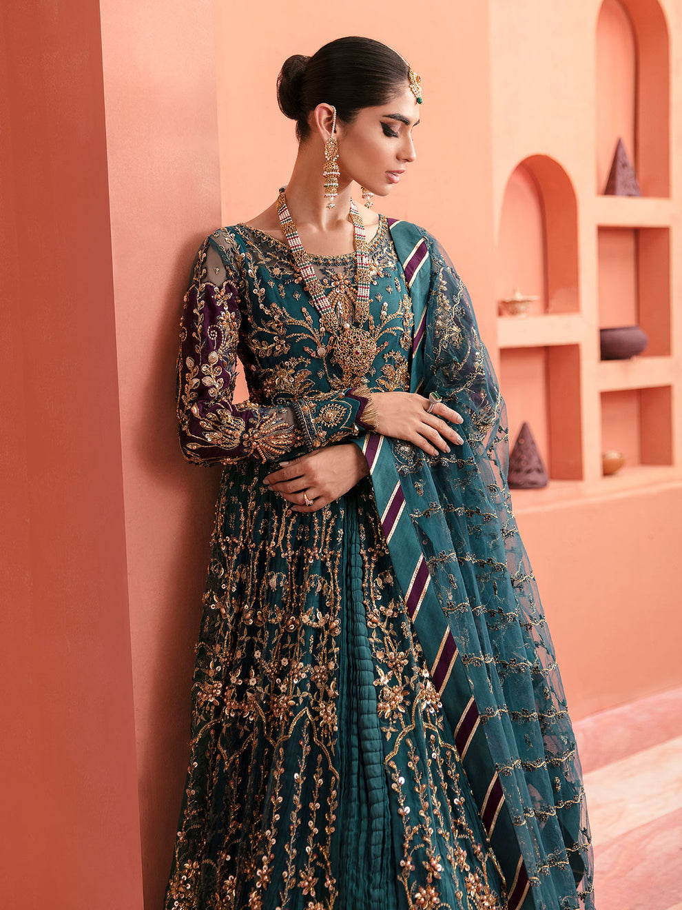 Gulaal | Wedding Formals | AYZEL GL-WS-22V1-27 (PISHWAS AND LEHNGA) by Gulaal - Designer Dress - Type: Ladies Clothes - Available at Libayah - 100% Original