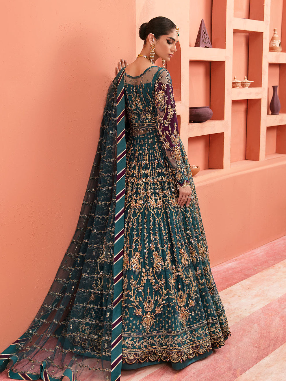 Gulaal | Wedding Formals | AYZEL GL-WS-22V1-27 (PISHWAS AND LEHNGA) by Gulaal - Designer Dress - Type: Ladies Clothes - Available at Libayah - 100% Original