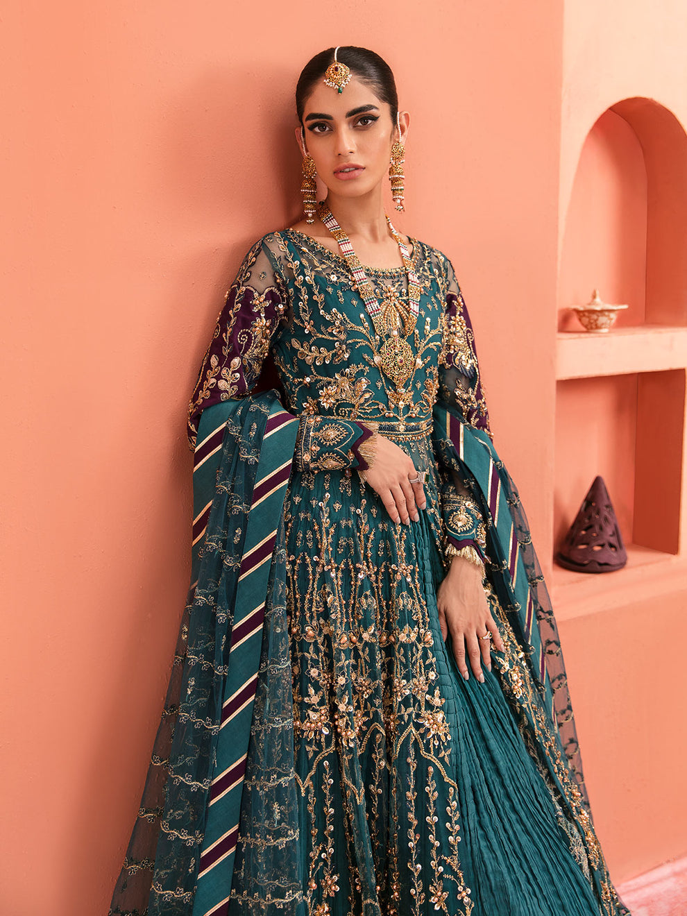 Gulaal | Wedding Formals | AYZEL GL-WS-22V1-27 (PISHWAS AND LEHNGA) by Gulaal - Designer Dress - Type: Ladies Clothes - Available at Libayah - 100% Original