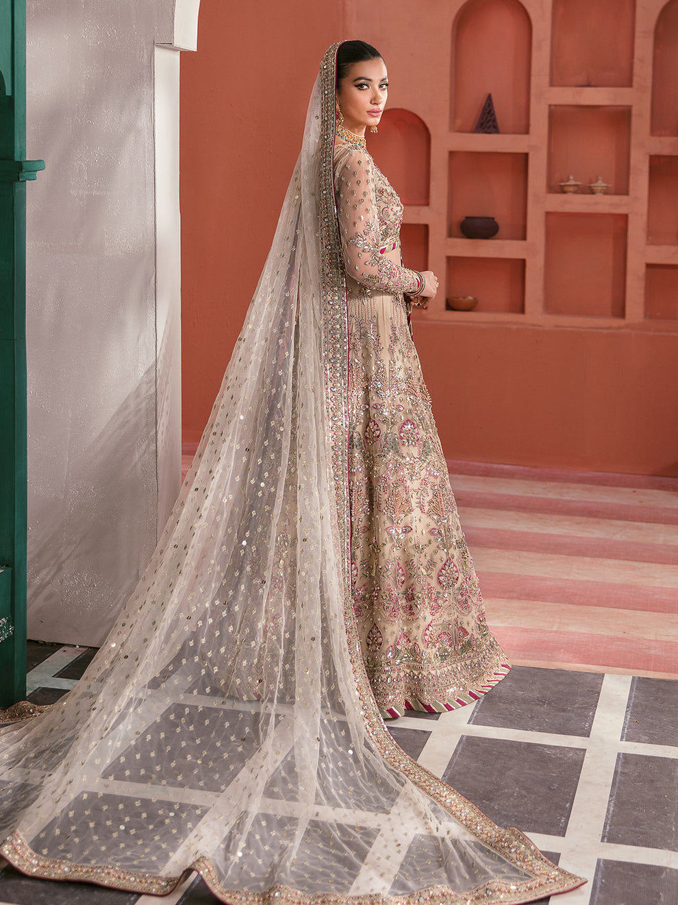 Gulaal | Wedding Formals | ANSHAH GL-WS-22V1-28 (IVORY WHITE LEHNGA CHOLI) by Gulaal - Designer Dress - Type: Ladies Clothes - Available at Libayah - 100% Original