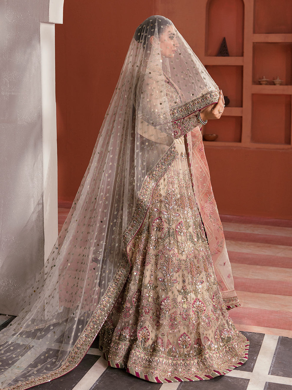 Gulaal | Wedding Formals | ANSHAH GL-WS-22V1-28 (IVORY WHITE LEHNGA CHOLI) by Gulaal - Designer Dress - Type: Ladies Clothes - Available at Libayah - 100% Original