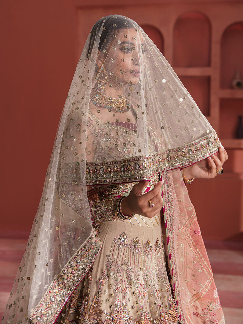 Gulaal | Wedding Formals | ANSHAH GL-WS-22V1-28 (IVORY WHITE LEHNGA CHOLI) by Gulaal - Designer Dress - Type: Ladies Clothes - Available at Libayah - 100% Original