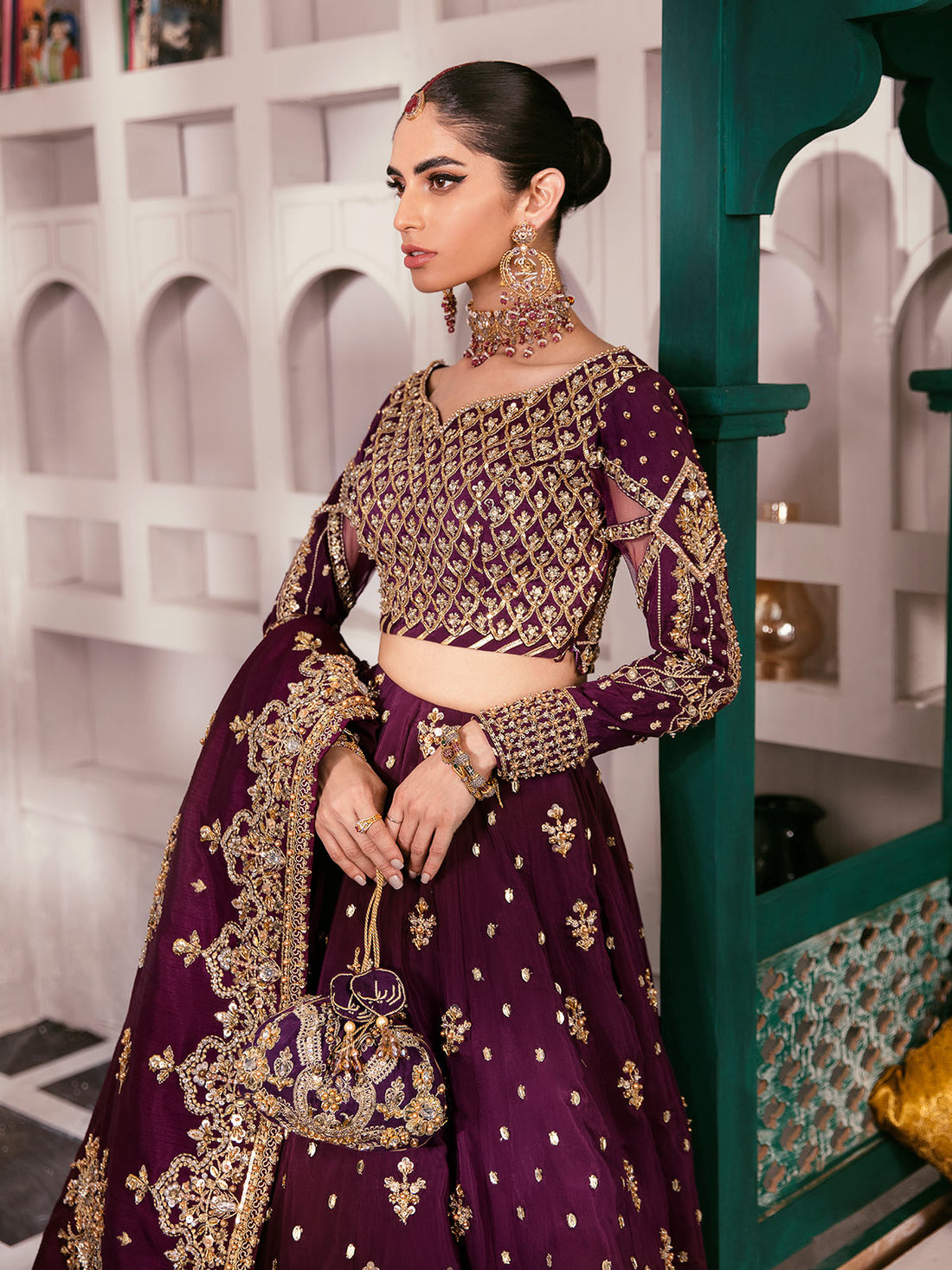 Gulaal | Wedding Formals | SHAZMINAH GL-WS-22V1-31 (LEHNGA AND CHOLI) by Gulaal - Designer Dress - Type: Ladies Clothes - Available at Libayah - 100% Original