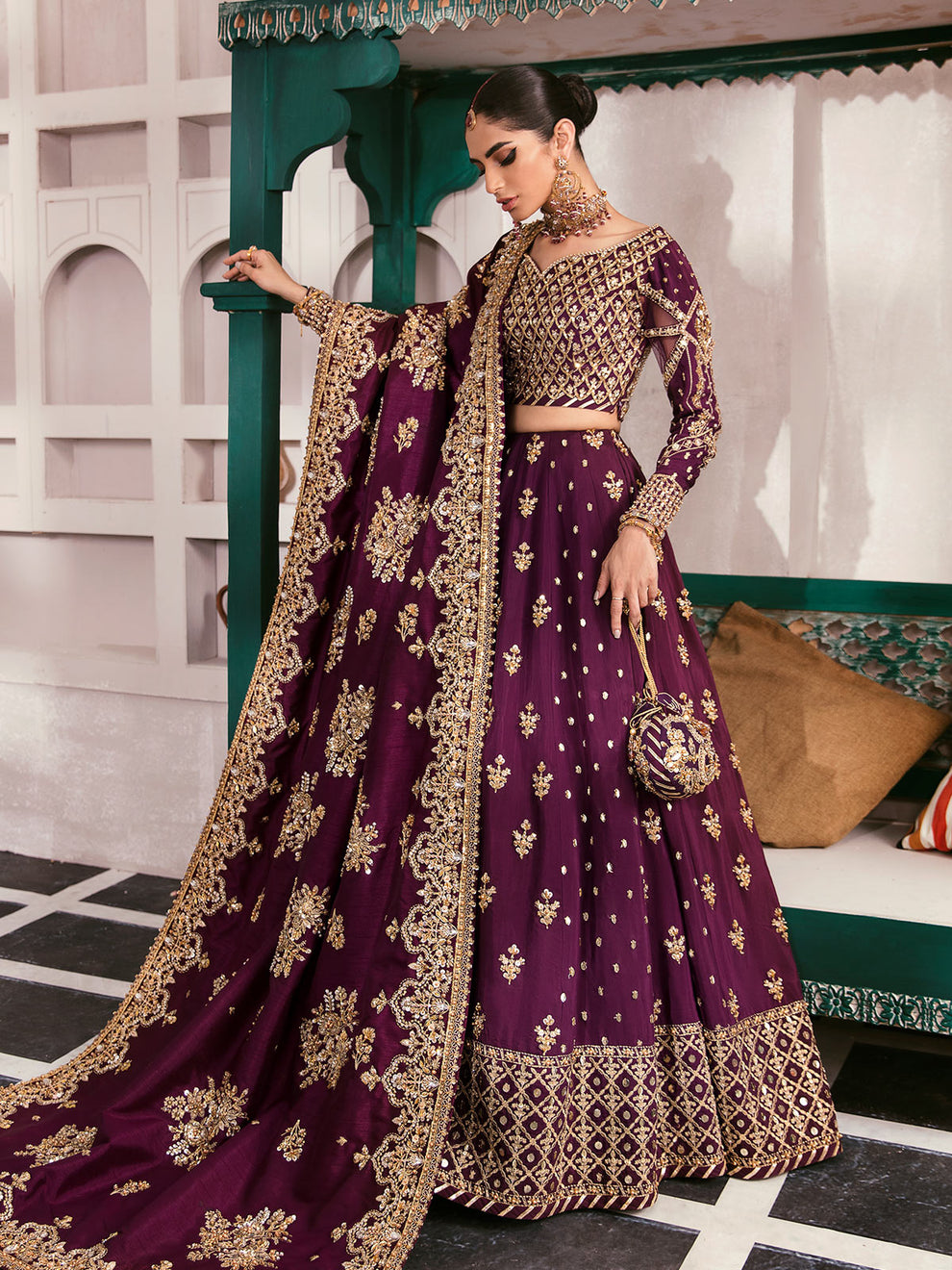 Gulaal | Wedding Formals | SHAZMINAH GL-WS-22V1-31 (LEHNGA AND CHOLI) by Gulaal - Designer Dress - Type: Ladies Clothes - Available at Libayah - 100% Original