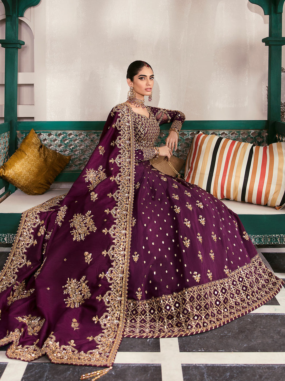 Gulaal | Wedding Formals | SHAZMINAH GL-WS-22V1-31 (LEHNGA AND CHOLI) by Gulaal - Designer Dress - Type: Ladies Clothes - Available at Libayah - 100% Original