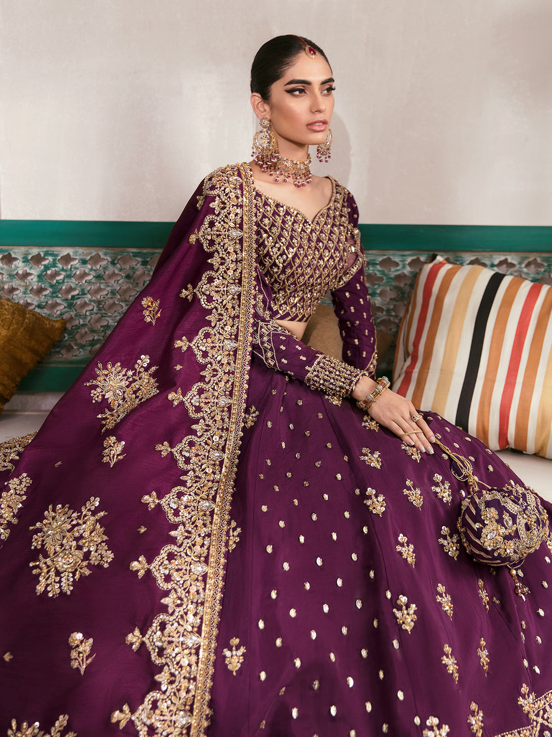 Gulaal | Wedding Formals | SHAZMINAH GL-WS-22V1-31 (LEHNGA AND CHOLI) by Gulaal - Designer Dress - Type: Ladies Clothes - Available at Libayah - 100% Original