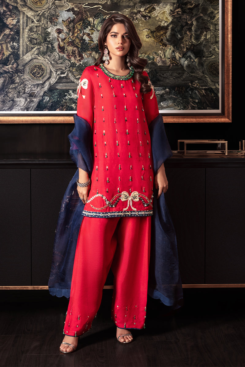 Wardha Saleem | Zimal Silk Edit | Sylvie by Wardha Saleem - Designer Dress  - Type : Ladies Clothes - Available at Libayah - 100% Original 