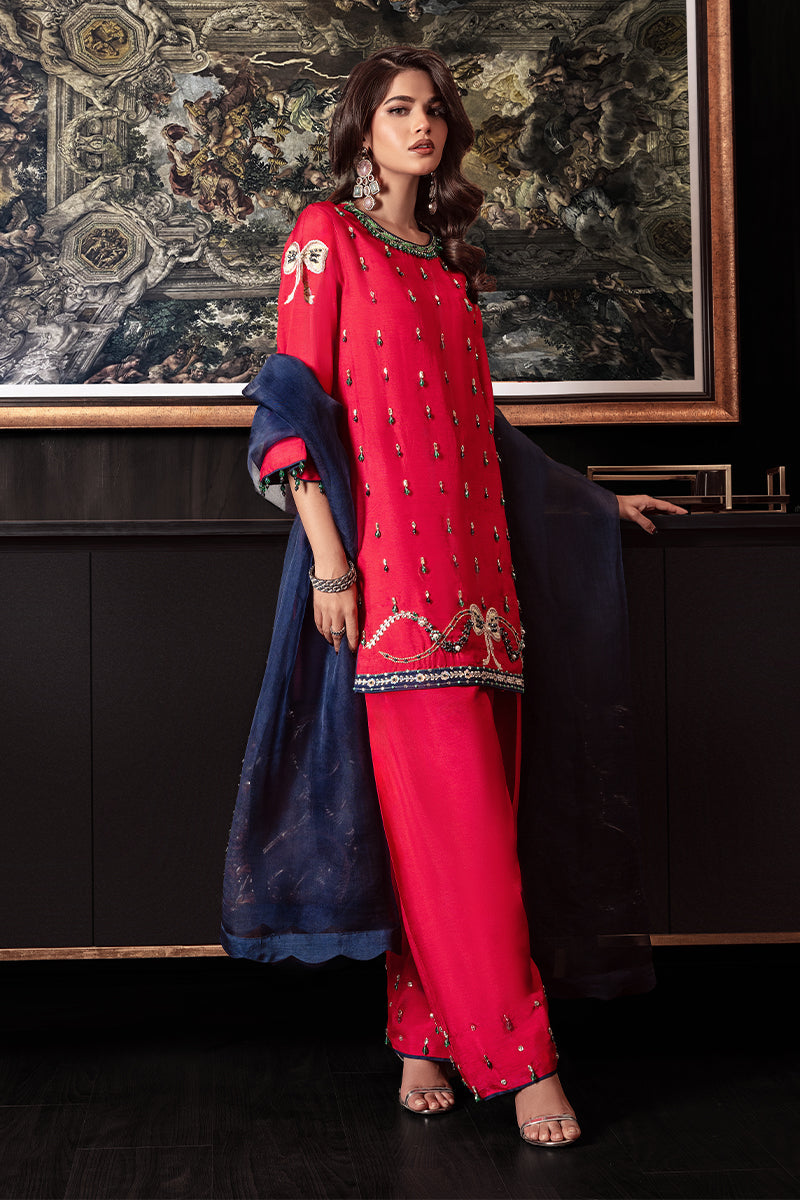 Wardha Saleem | Zimal Silk Edit | Sylvie by Wardha Saleem - Designer Dress  - Type : Ladies Clothes - Available at Libayah - 100% Original 