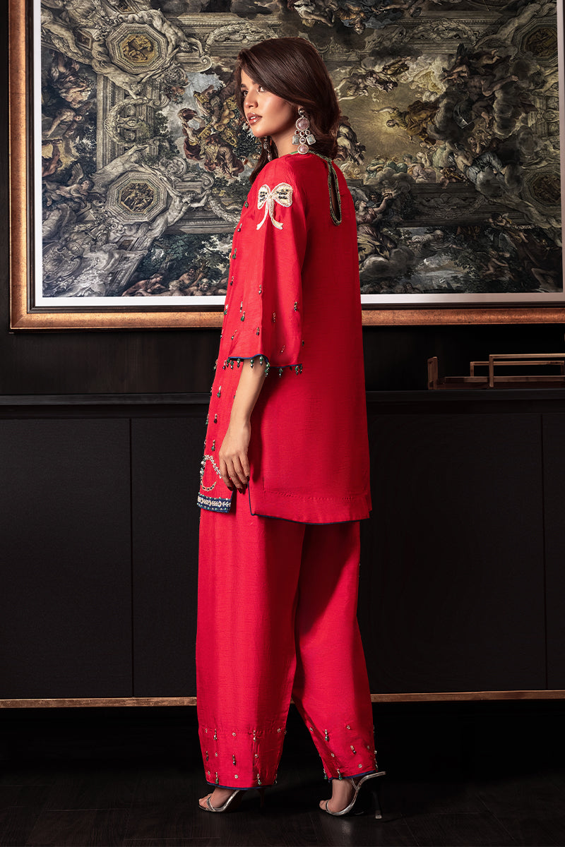 Wardha Saleem | Zimal Silk Edit | Sylvie by Wardha Saleem - Designer Dress  - Type : Ladies Clothes - Available at Libayah - 100% Original 