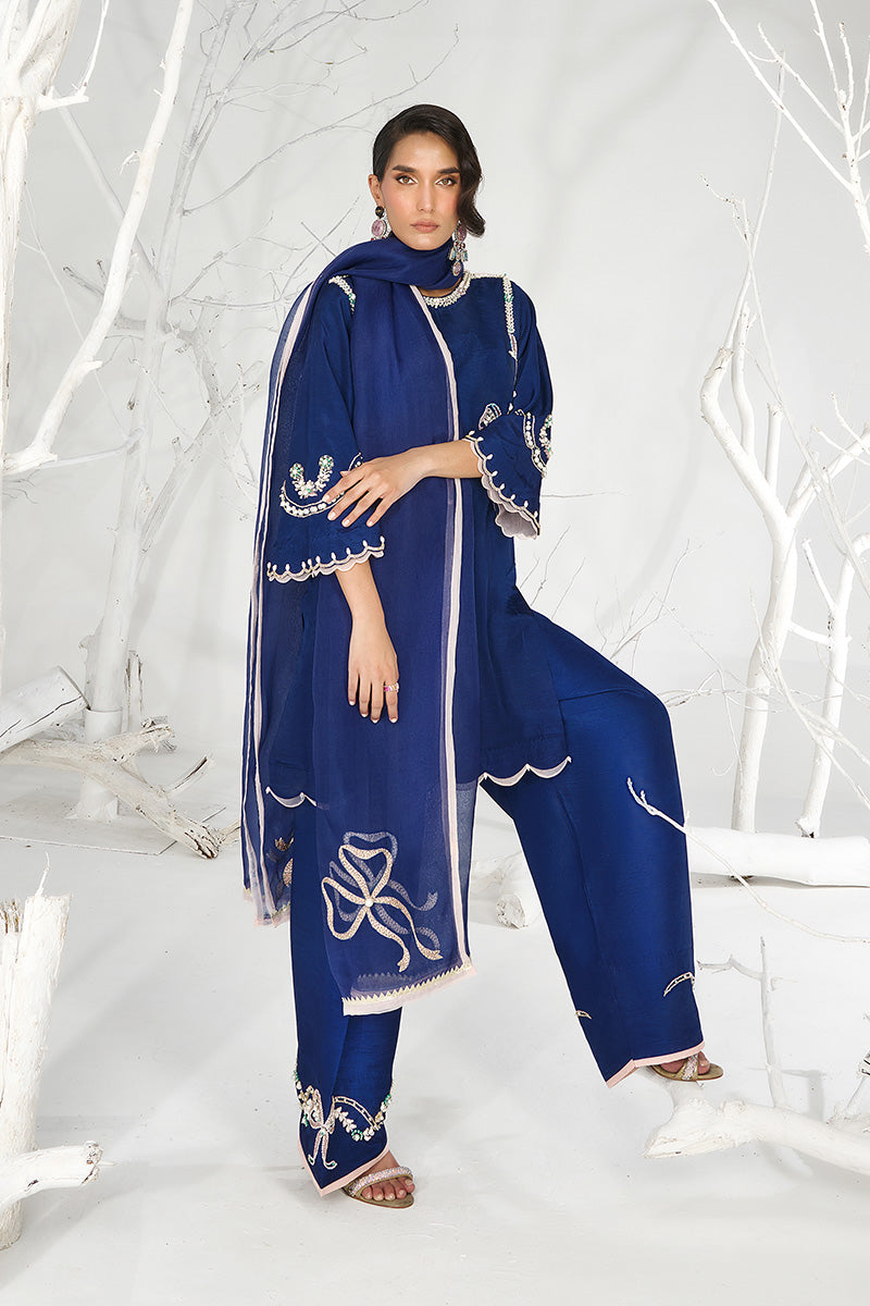 Wardha Saleem | Zimal Silk Edit | Zeina by Wardha Saleem - Designer Dress  - Type : Ladies Clothes - Available at Libayah - 100% Original 