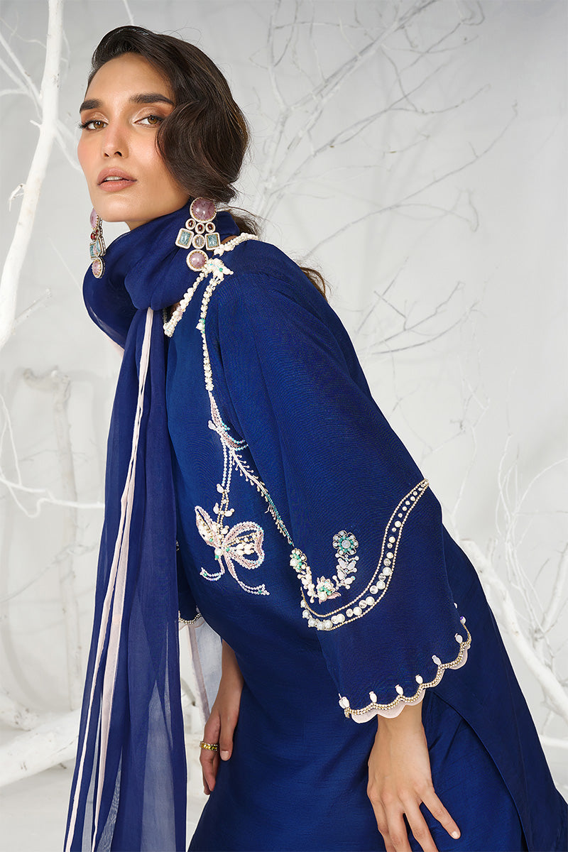 Wardha Saleem | Zimal Silk Edit | Zeina by Wardha Saleem - Designer Dress  - Type : Ladies Clothes - Available at Libayah - 100% Original 