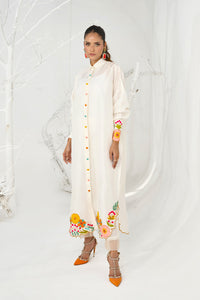 Wardha Saleem | Zimal Silk Edit | Nia (Pure Raw-Silk) by Wardha Saleem - Designer Dress  - Type : Ladies Clothes - Available at Libayah - 100% Original 