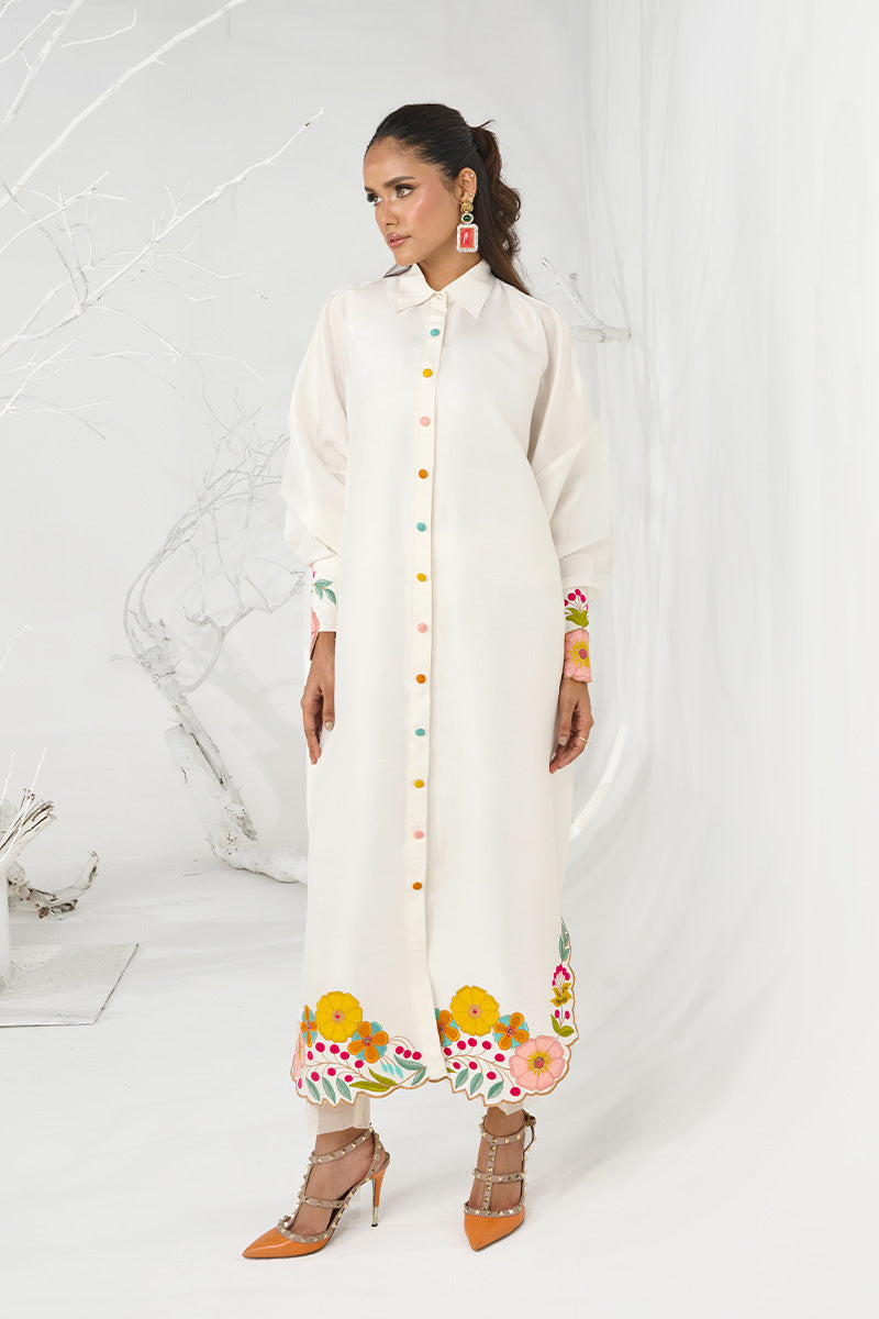 Wardha Saleem | Zimal Silk Edit | Nia (Pure Raw-Silk) by Wardha Saleem - Designer Dress  - Type : Ladies Clothes - Available at Libayah - 100% Original 