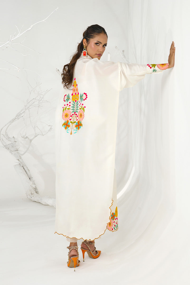 Wardha Saleem | Zimal Silk Edit | Nia (Pure Raw-Silk) by Wardha Saleem - Designer Dress  - Type : Ladies Clothes - Available at Libayah - 100% Original 