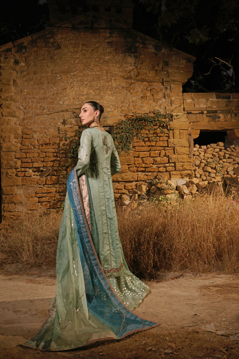 Wahaj M Khan | Banno Formals |  Ferozi Rosegold Bano Jacket by Wahaj M Khan - Designer Dress - Type: Ladies Clothes - Available at Libayah - 100% Original