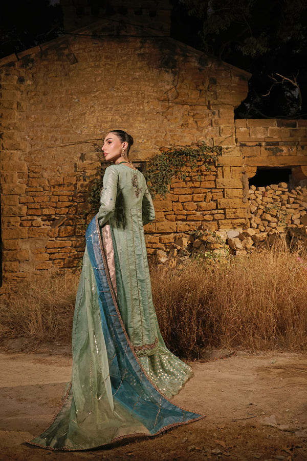 Wahaj M Khan | Banno Formals |  Ferozi Rosegold Bano Jacket by Wahaj M Khan - Designer Dress - Type: Ladies Clothes - Available at Libayah - 100% Original