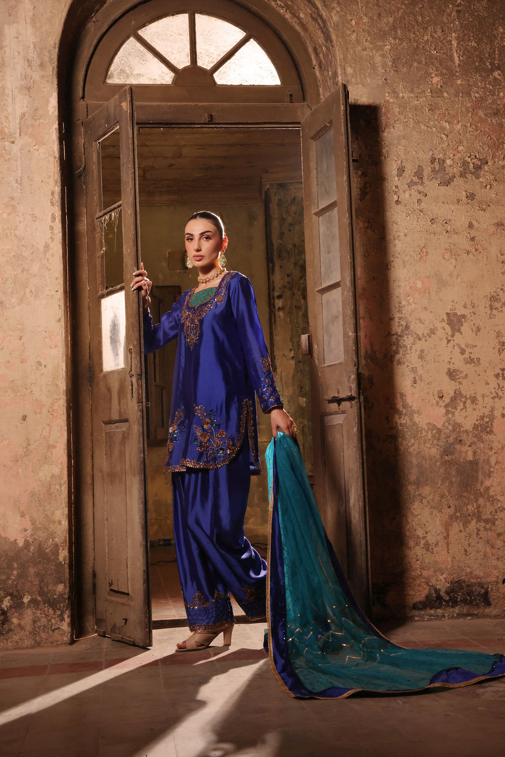 Wahaj M Khan | Banno Formals |  Shalwar pant silk set by Wahaj M Khan - Designer Dress - Type: Ladies Clothes - Available at Libayah - 100% Original