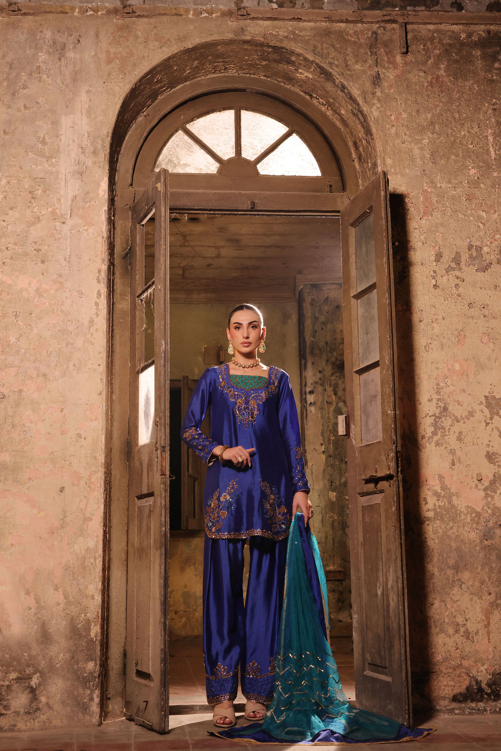 Wahaj M Khan | Banno Formals |  Shalwar pant silk set by Wahaj M Khan - Designer Dress - Type: Ladies Clothes - Available at Libayah - 100% Original