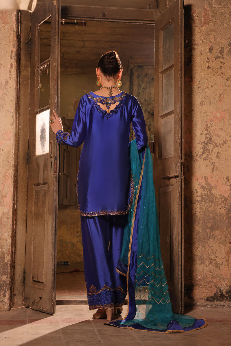 Wahaj M Khan | Banno Formals |  Shalwar pant silk set by Wahaj M Khan - Designer Dress - Type: Ladies Clothes - Available at Libayah - 100% Original